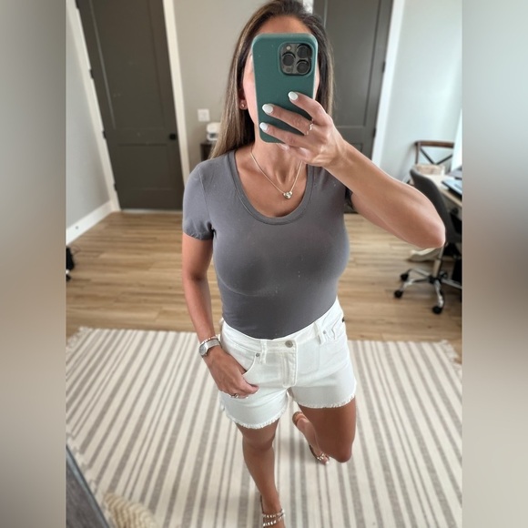 2/$5 Sale - Charcoal Short Sleeve Spandex Tee - Picture 4 of 6